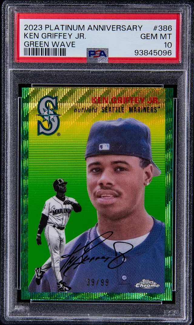 2023 Platinum Anniversary Green Wave Ken Griffey Jr. #386 card image