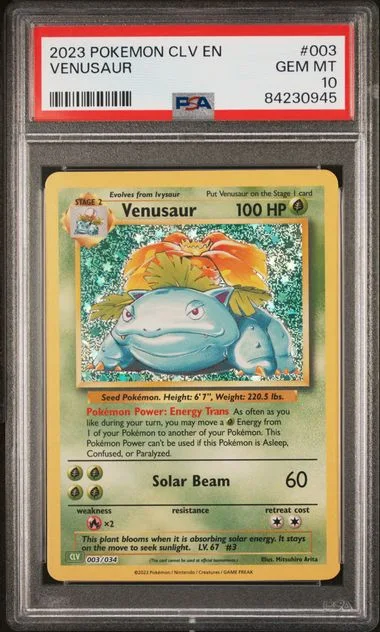 2023 Pokemon Clv-Trading Card Game Classic Venusaur & Lugia Ex Deck Venusaur #003 card image