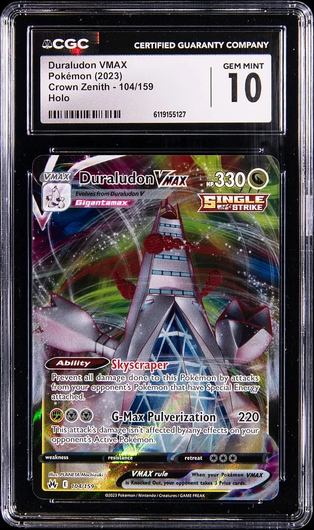 2023 Pokemon Crown Zenith Holo Duraludon VMAX #104 card image