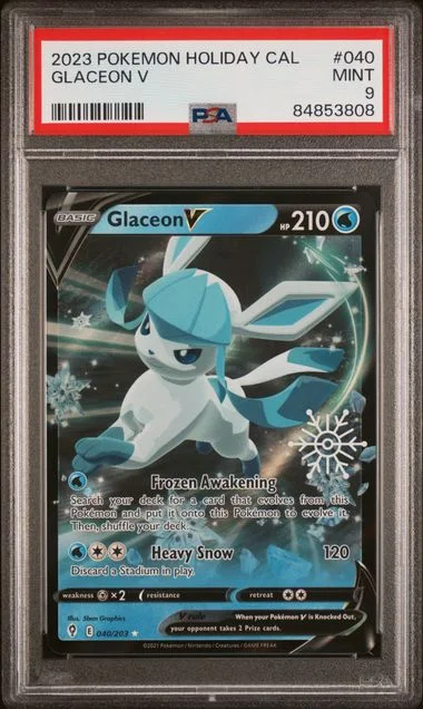 2023 Pokemon Holiday Calendar Glaceon V #040 card image
