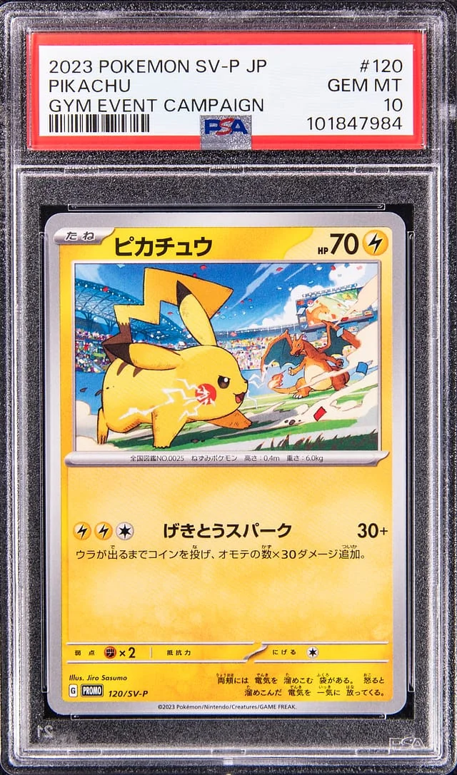 2023 Pokemon Japanese Scarlett & Violet Promo Gym Event Campaign Pikachu #120 card image