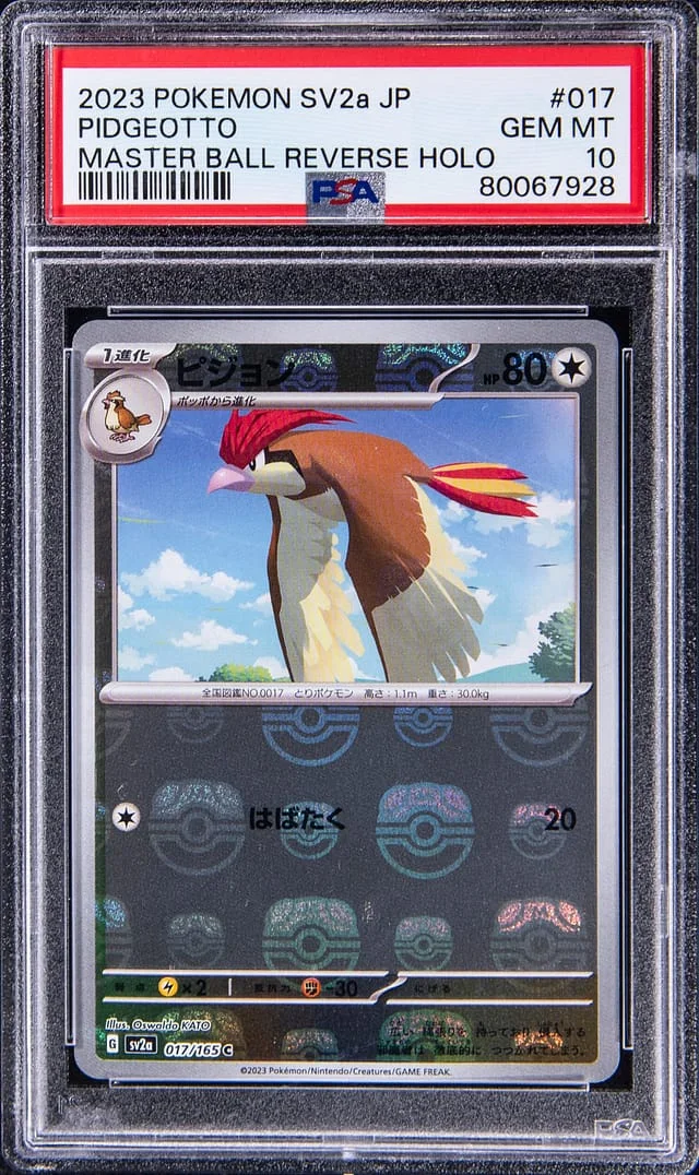 2023 Pokemon Japanese Scarlet/Violet Pokemon 151 Master Ball Reverse Holographic Pidgeotto #017 card image