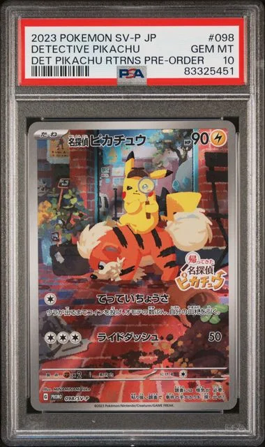 2023 Pokemon Japanese Sv-P Promo Detective Pikachu Returns Pre-Order Detective Pikachu #098 card image