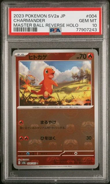 2023 Pokemon Japanese Sv2A-Pokemon 151 Master Ball Reverse Holo Charmander #004 card image