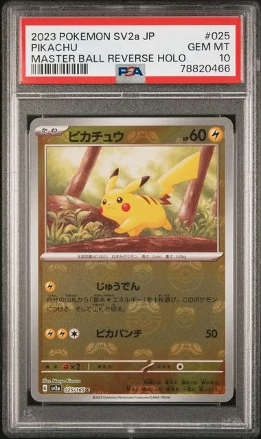 2023 Pokemon Japanese Sv2A-Pokemon 151 Master Ball Reverse Holo Pikachu #025 card image