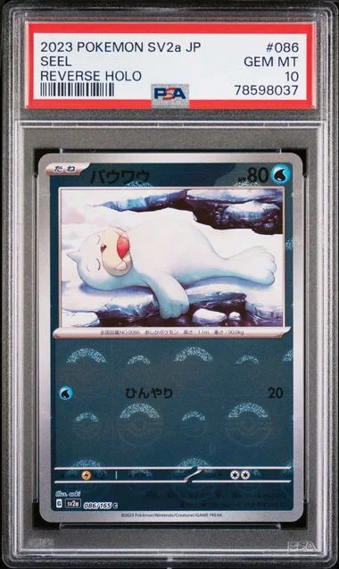 2023 Pokemon Japanese Sv2A-Pokemon 151 Reverse Holo Seel #086 card image