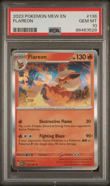 2023 Pokemon Mew En-151 Flareon #136 card image