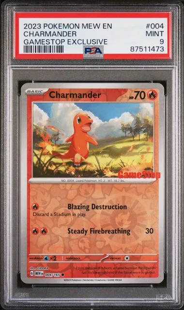 2023 Pokemon Mew EN-151 Gamestop Exclusive Charmander #004 card image