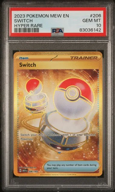 2023 Pokemon Mew En-151 Hyper Rare Switch #206 card image