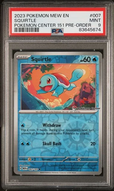 2023 Pokemon Mew EN Pokemon Center 151 Pre-Order Promo Squirtle #007 card image