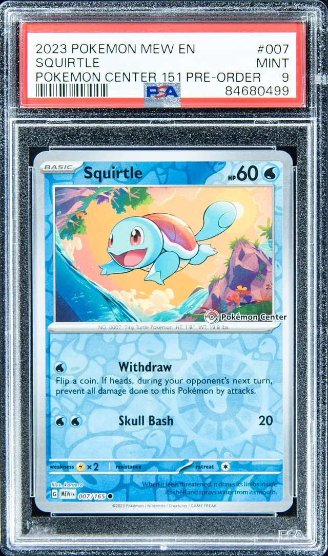 2023 Pokemon Mew EN Pokemon Center 151 Pre-Order Squirtle #007 card image
