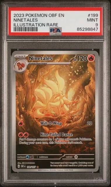 2023 Pokemon OBF En-Obsidian Flames Illustration Rare Ninetales #199 card image