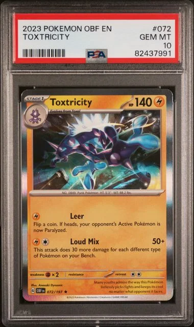 2023 Pokemon OBF EN Obsidian Flames Toxtricity #072 card image