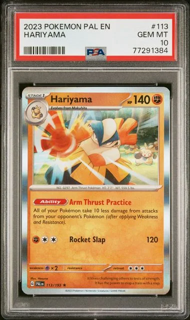 2023 Pokemon Pal En-Paldea Evolved Hariyama #113 card image