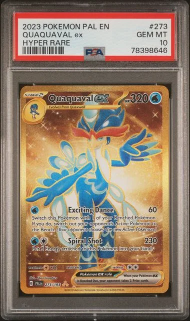 2023 Pokemon Pal En-Paldea Evolved Hyper Rare Quaquaval Ex #273 card image