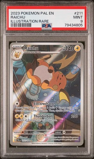 2023 Pokemon Pal EN Paldea Evolved Illustration Rare Raichu #211 card image