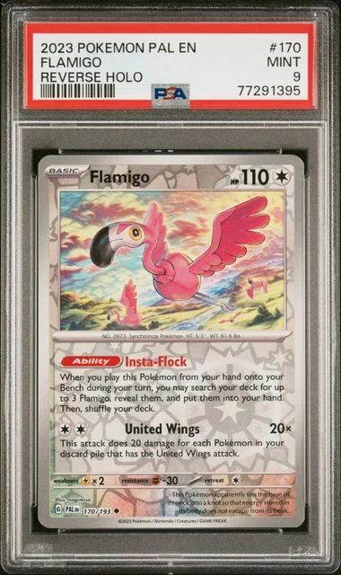 2023 Pokemon Pal En-Paldea Evolved Reverse Holo Flamigo #170 card image