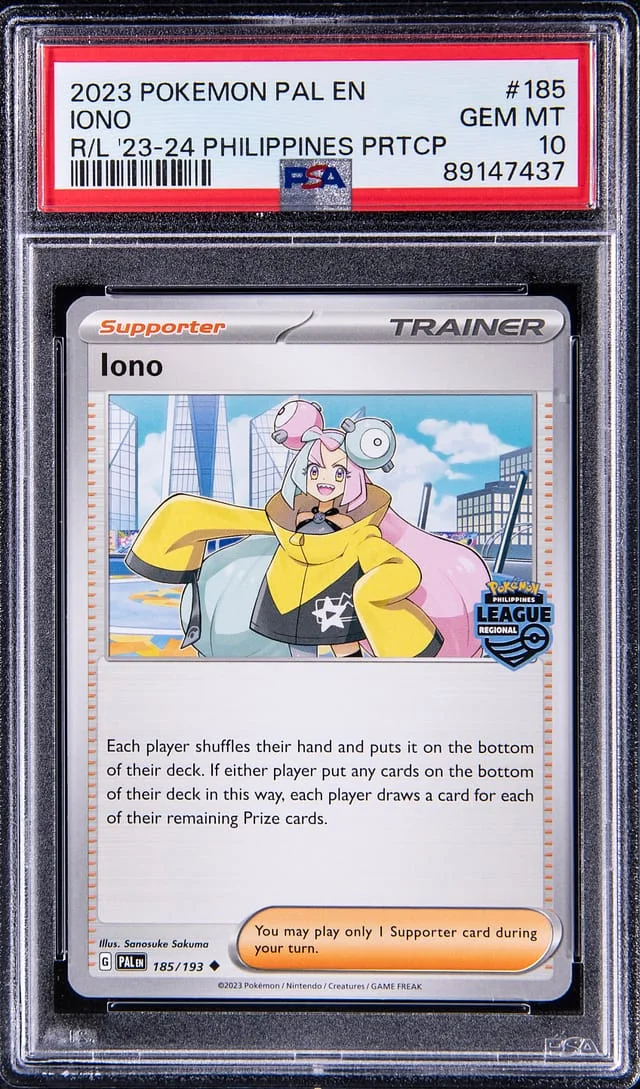 2023 Pokemon Pal En Regional League 2023-2024 Philippines Participation Iono #185 card image