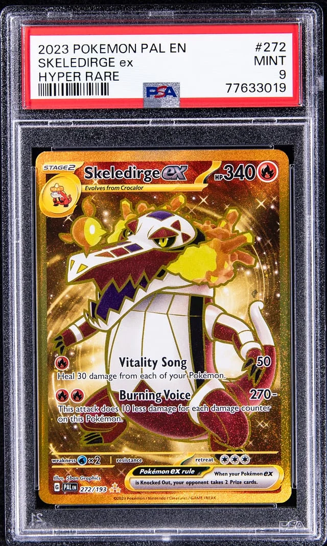 2023 Pokemon Paldea Evolved Full Art Hyper Rare Skeledirge EX #272 card image