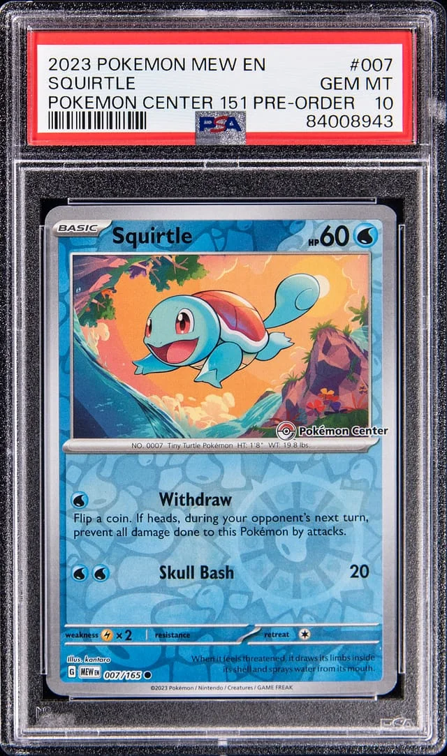 2023 Pokemon Scarlet & Violet 151 Pokemon Center 151 Pre-Order Squirtle #007 card image