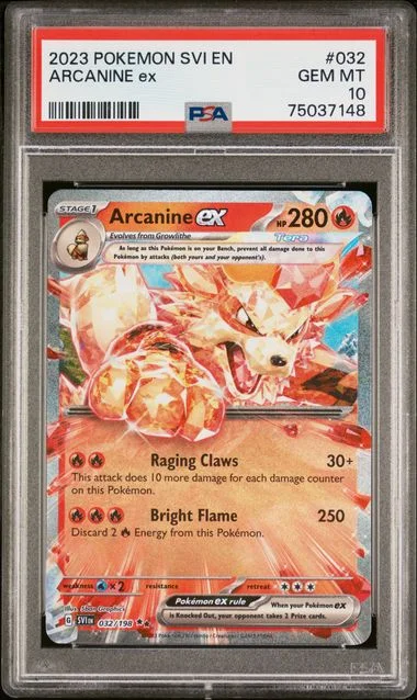 2023 Pokemon Scarlet & Violet Double Rare Holofoil Arcanine EX #032 card image