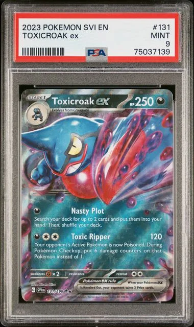 2023 Pokemon Scarlet & Violet Double Rare Holofoil Toxicroak EX #131 card image