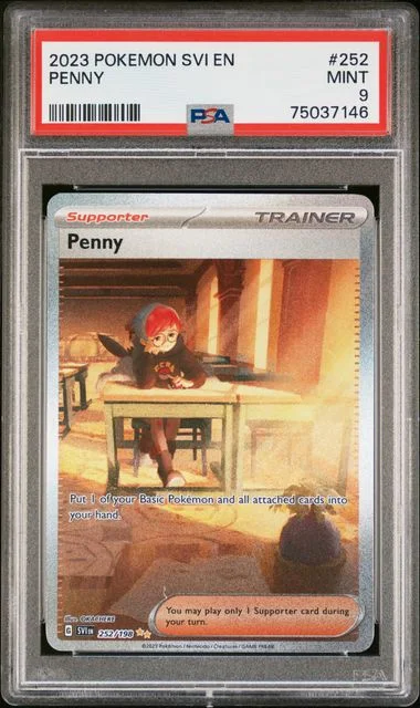 2023 Pokemon Scarlet & Violet Full Art Special Illustration Holofoil Penny #252 card image