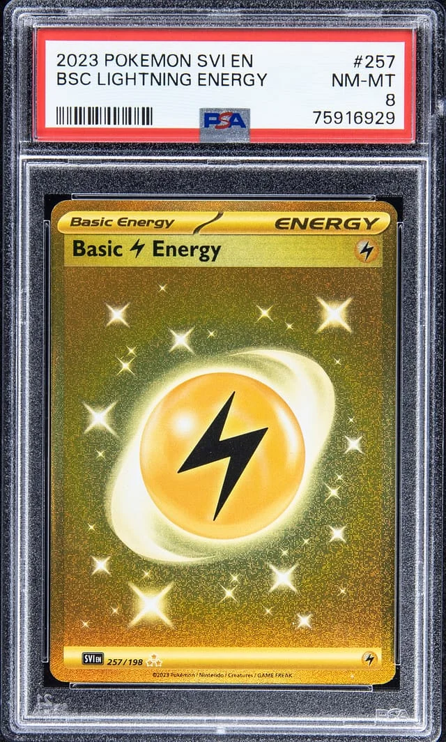 2023 Pokemon Scarlet & Violet Hyper Rare Full Art BSC Lightning Energy #257 card image