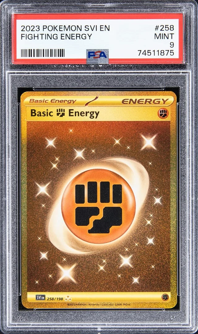 2023 Pokemon Scarlet & Violet Hyper Rare Holofoil Fighting Energy #258 card image