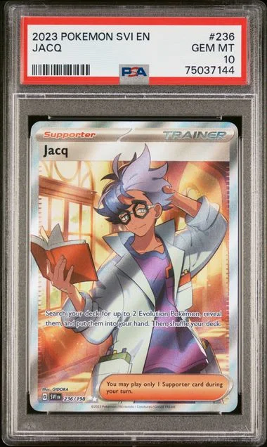 2023 Pokemon Scarlet & Violet Illustration Rare Holofoil Jacq #236 card image