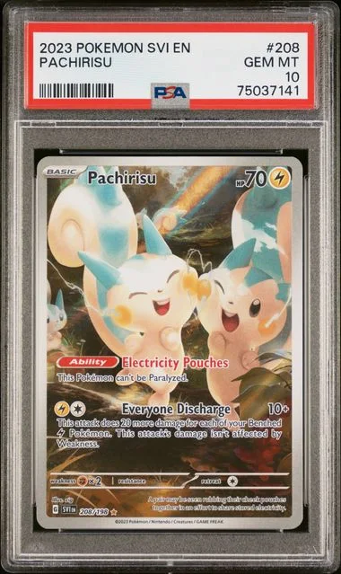 2023 Pokemon Scarlet & Violet Illustration Rare Holofoil Pachirisu #208 card image