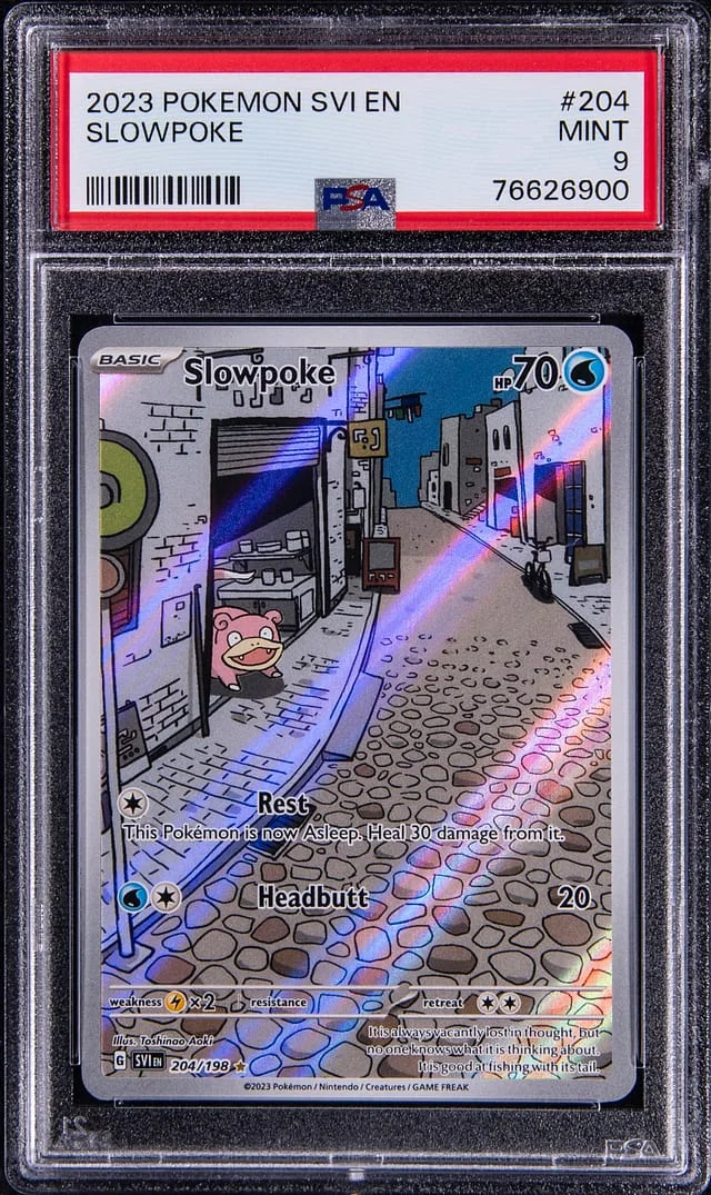 2023 Pokemon Scarlet & Violet Illustration Rare Holofoil Slowpoke #204 card image