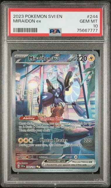 2023 Pokemon Scarlet & Violet Miraidon EX #244 card image