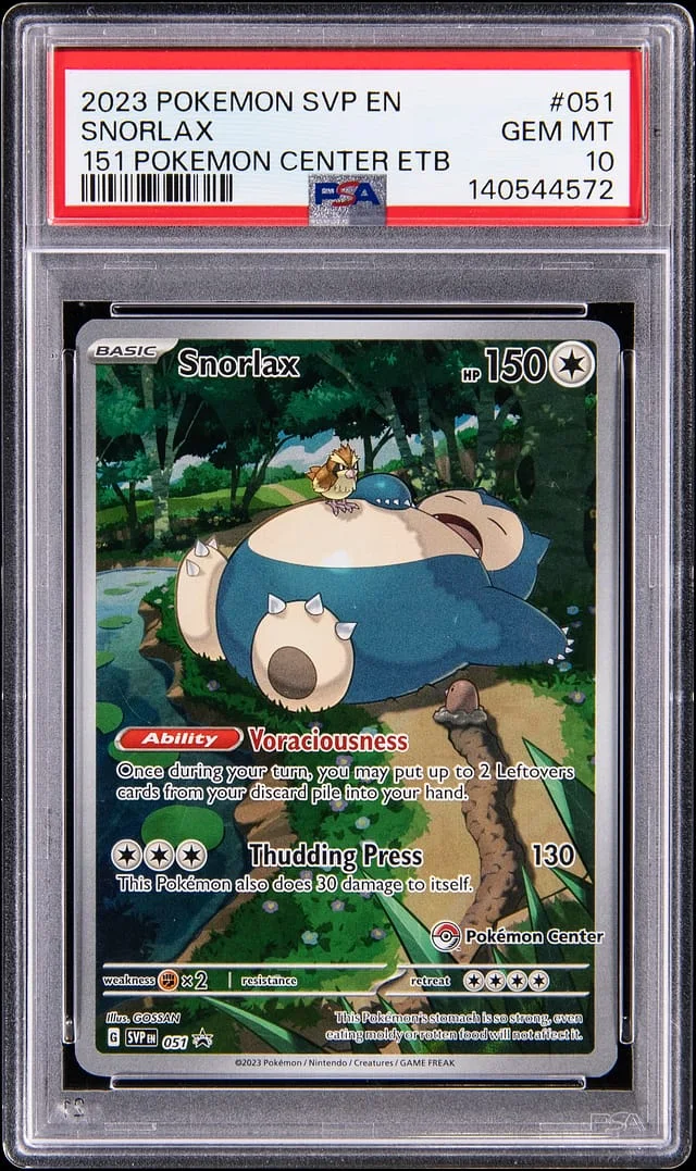2023 Pokemon Scarlet & Violet Promo 151 Pokemon Center Elite Trainer Box Snorlax #051 card image