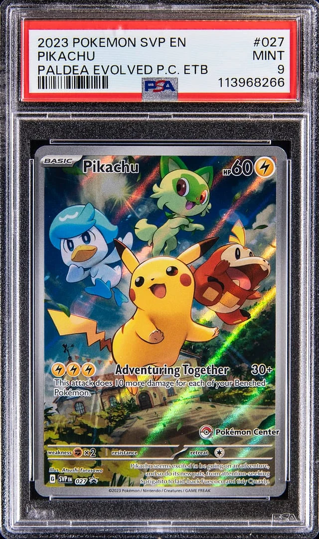 2023 Pokemon Scarlet Violet Promo Paldea Evolved Pokemon Elite Trainer Box Pikachu #027 card image