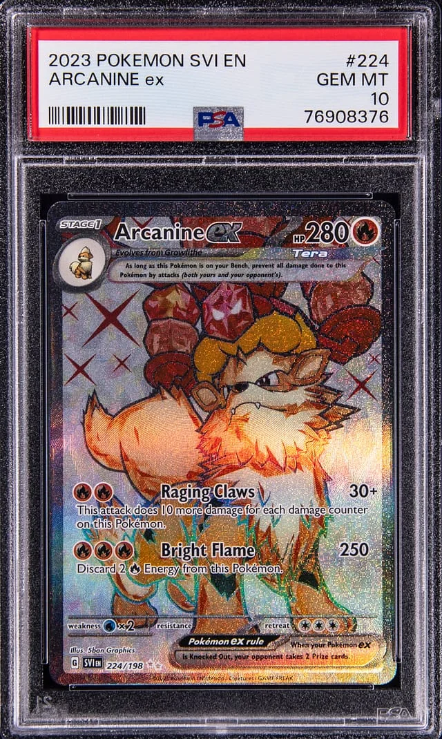 2023 Pokemon Scarlet & Violet Rare Ultra Rare Holofoil Arcanine ex #224 card image