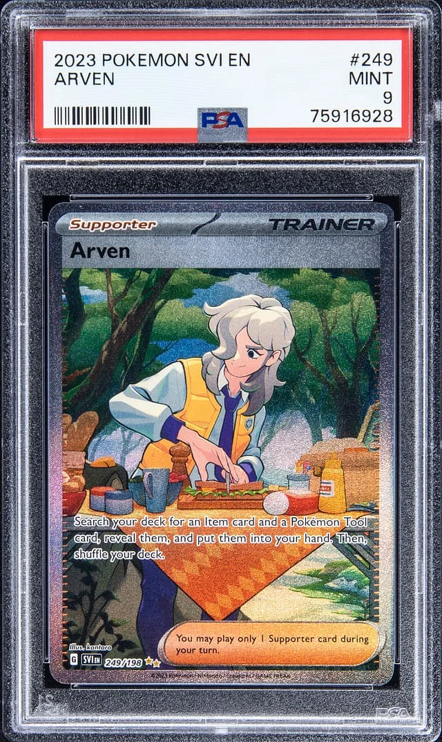 2023 Pokemon Scarlet & Violet Special Illustration Rare Full Art Arven #249 card image