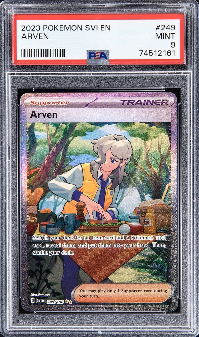2023 Pokemon Scarlet & Violet Special Illustration Rare Holofoil Arven #249 card image