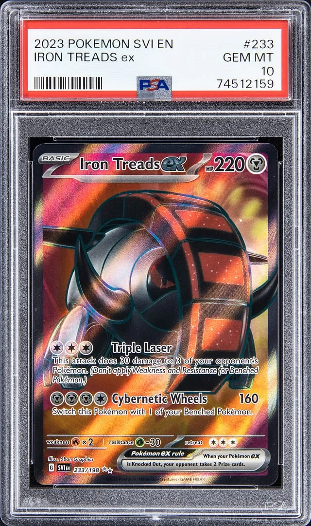 2023 Pokemon Scarlet & Violet Special Illustration Rare Holofoil Iron Treads ex #233 card image