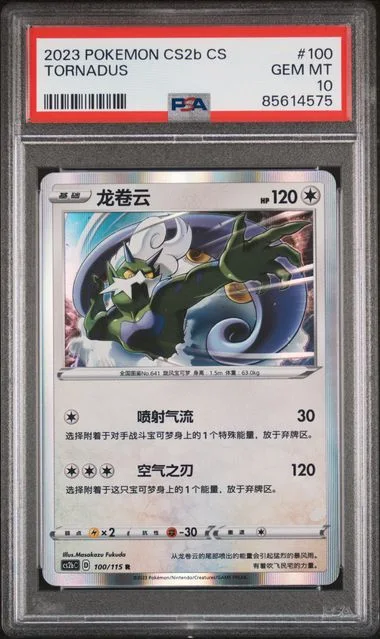 2023 Pokemon Simplified Chinese Cs2B C-Vivid Portrayals: Indigo Tornadus #100 card image