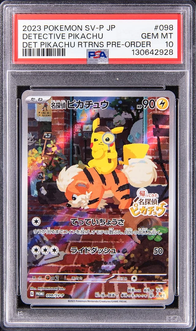 2023 Pokemon SV-P JP Detective Pikachu Returns Pre-Order Detective Pikachu #098 card image
