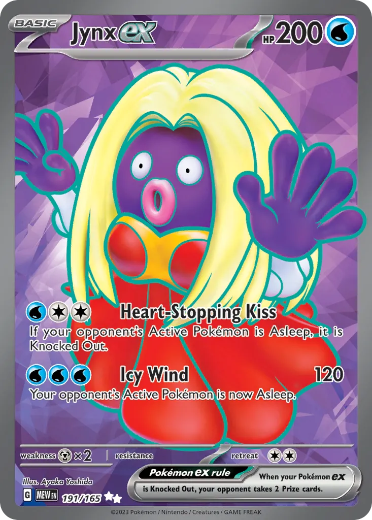 2023 151 Jynx ex #191/165 Ultra Rare card image