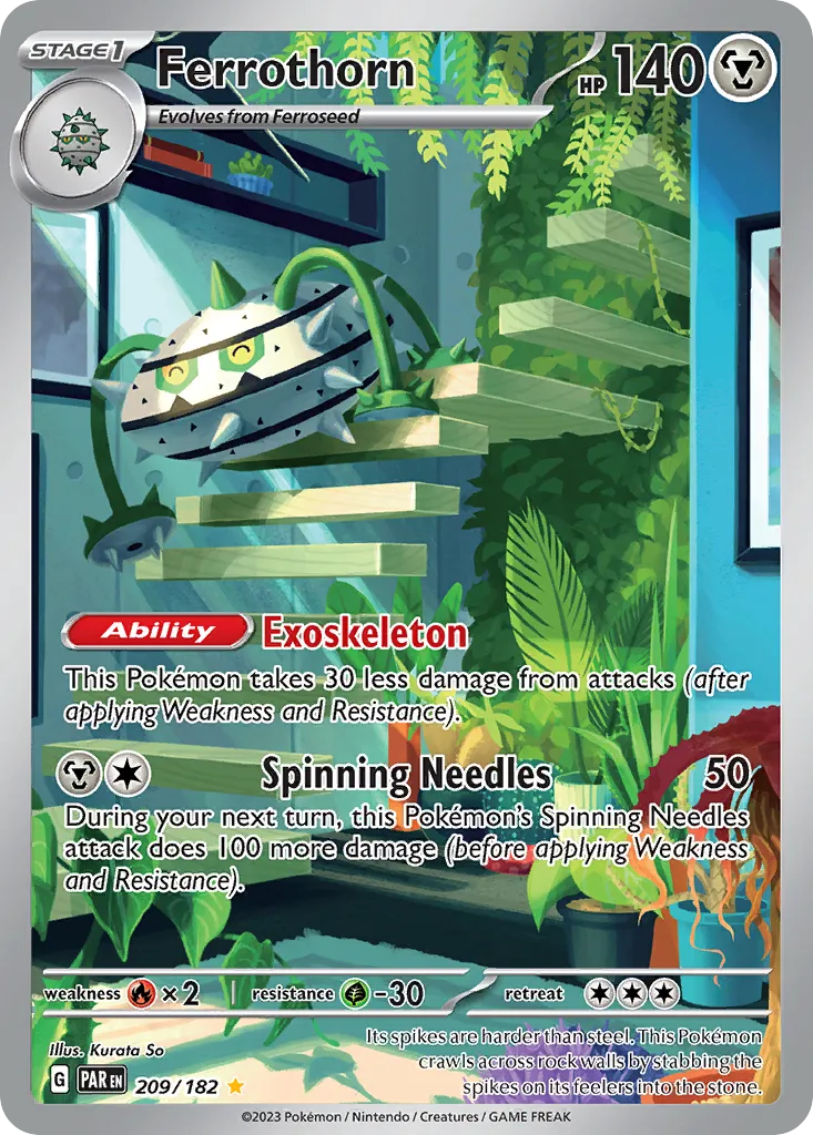 2023 Paradox Rift Ferrothorn #128/182 Uncommon card image