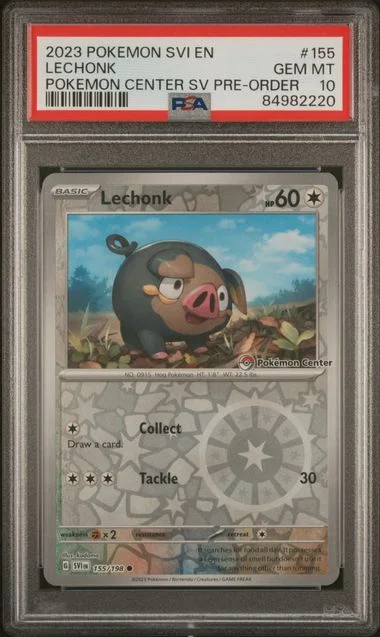 2023 Pokemon SVI En-Scarlet & Violet Pokemon Center Scarlet & Violet Pre-Order Promo Lechonk #155 card image
