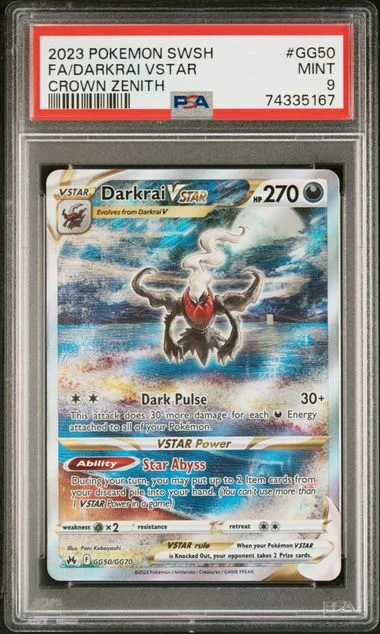 2023 Pokemon Sword And Shield Crown Zenith Full Art Darkrai VSTAR #GG50 card image