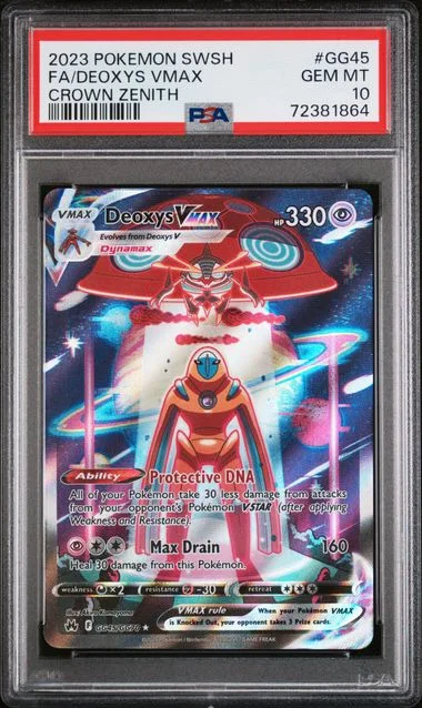 2023 Pokemon Sword And Shield Crown Zenith Full Art Deoxys Vmax #GG45 card image