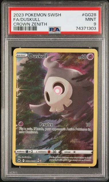 2023 Pokemon Sword and Shield Crown Zenith Full Art Duskull #GG28 card image