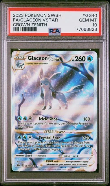 2023 Pokemon Sword and Shield Crown Zenith Full Art Glaceon VSTAR #GG40 card image