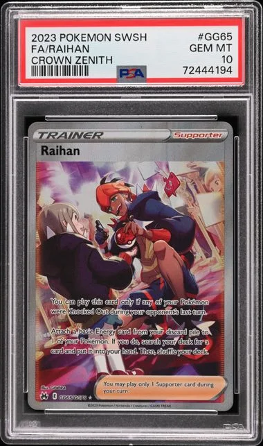 2023 Pokemon Sword And Shield Crown Zenith Full Art Raihan #GG65 card image