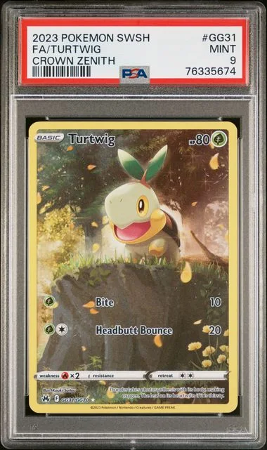2023 Pokemon Sword and Shield Crown Zenith Full Art Turtwig #GG31 card image